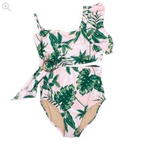 Shade Critters Pink Pam Drape Shoulder Suit sz 6